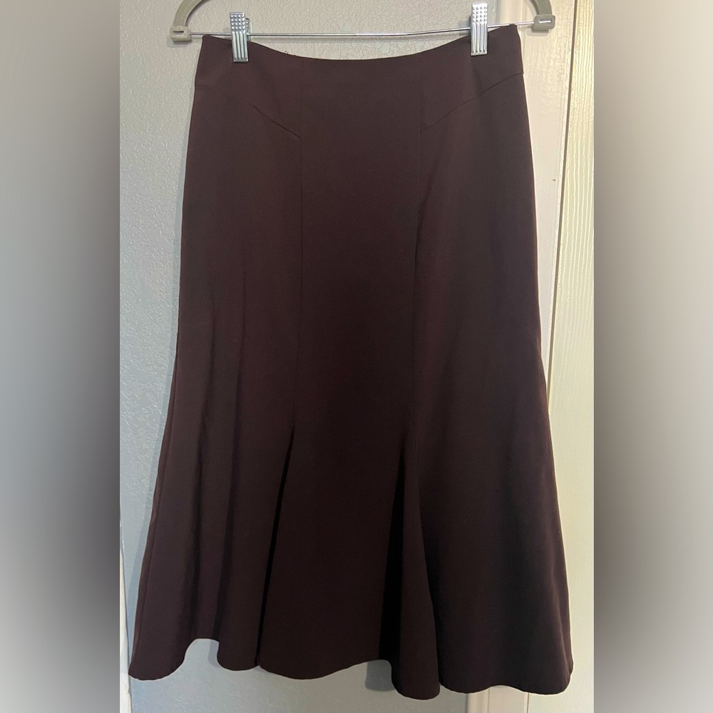 Brown midi skirt size 4
